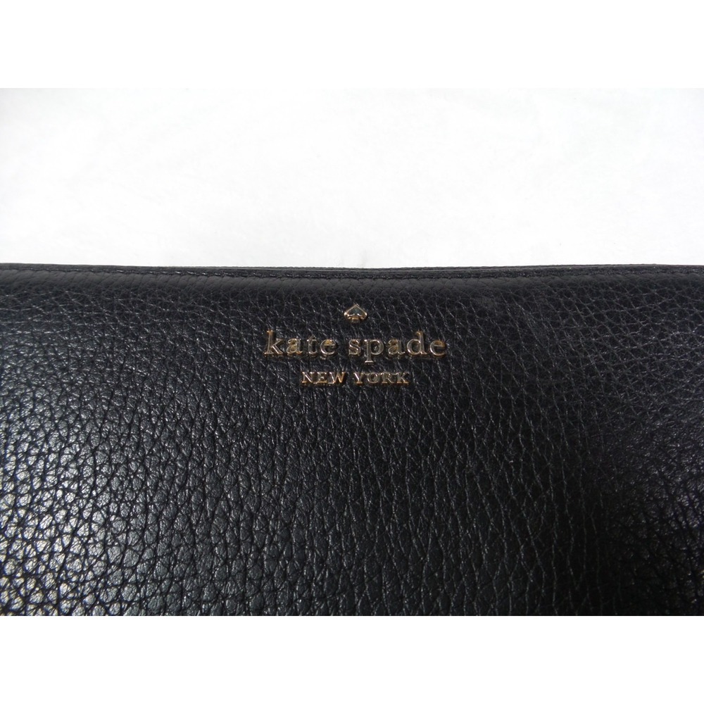 Kate Spade New York Leila Large Continental Wallet Black Zip Around Leather - Picture 2 of 7